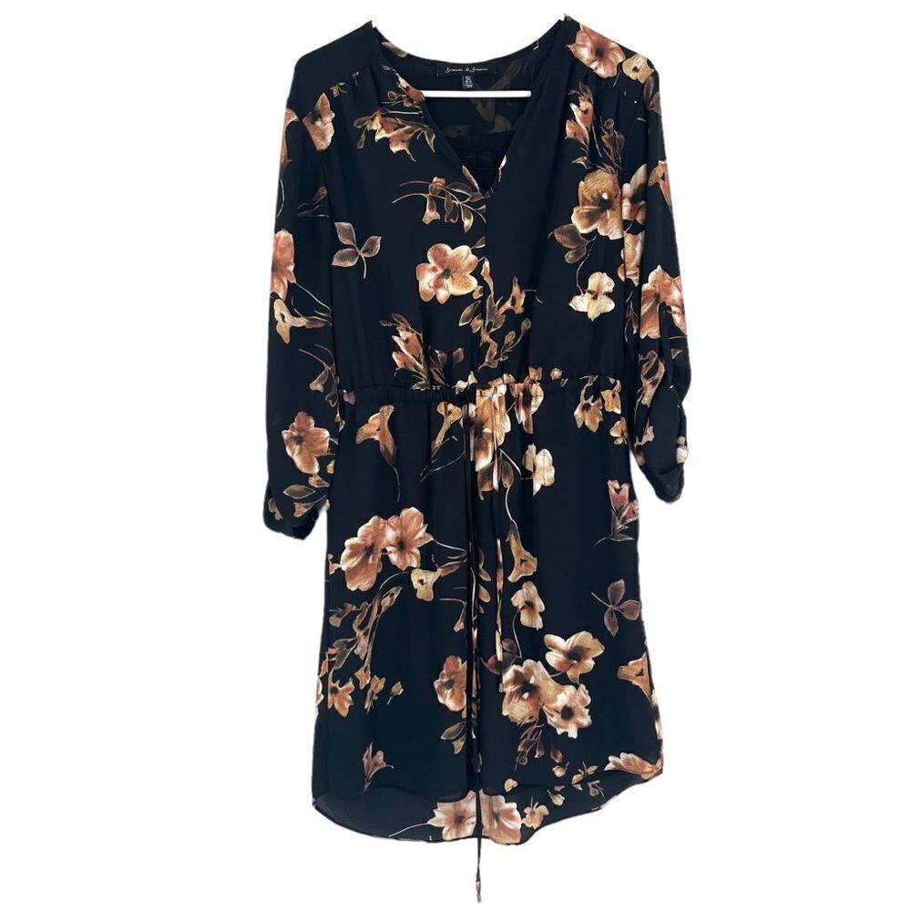 Jasmine & Juliana Fall‎ Floral Shirt Dress Size 6 small